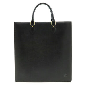 LOUIS VUITTON Epi Sac Plat Tote Bag Handbag Business Square Noir Black